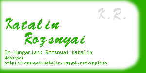 katalin rozsnyai business card